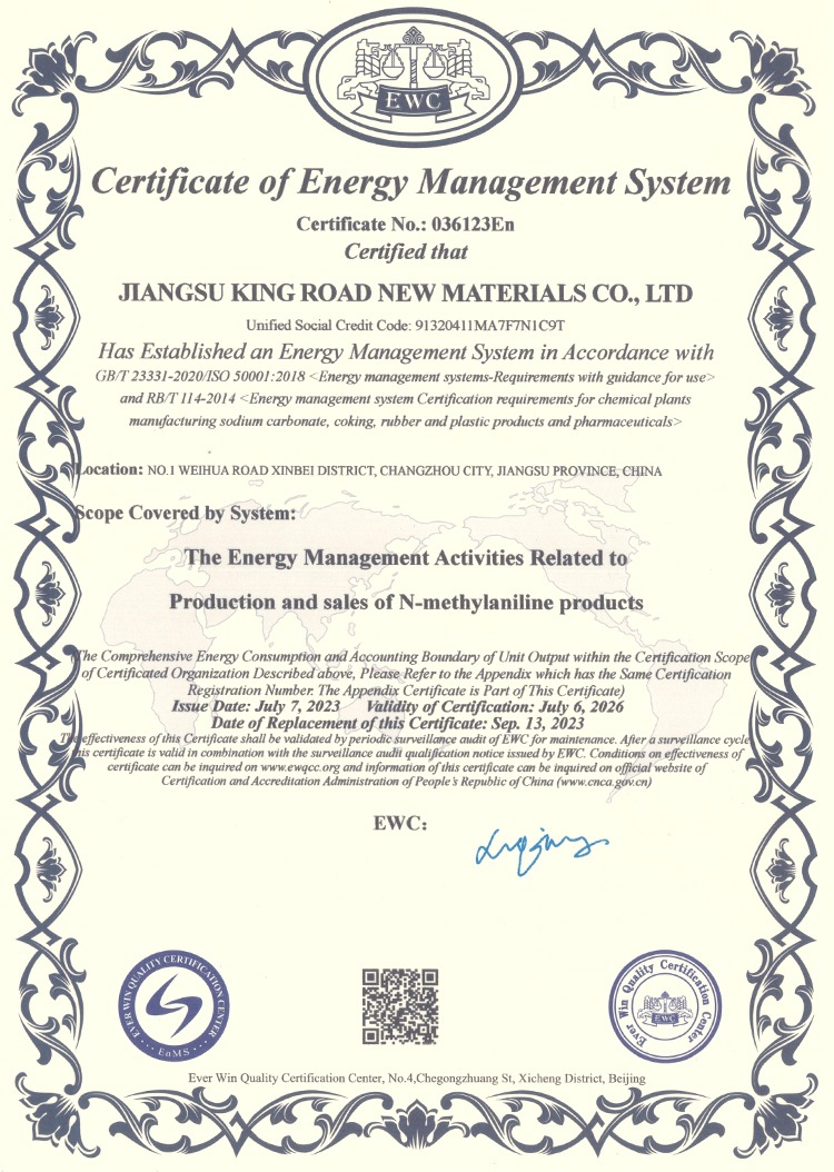 Energy system certificate